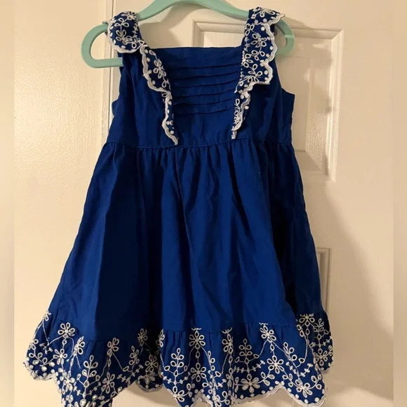 Gymboree Mandy Moore Royal Blue Midi Dress Mommy & Me Matching Dress Girls 3T - Picture 3 of 13